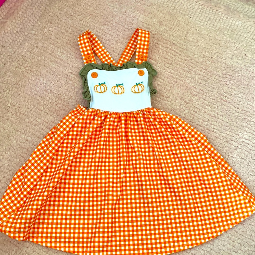 NWOT Toddler Girls Pumpkin Dress